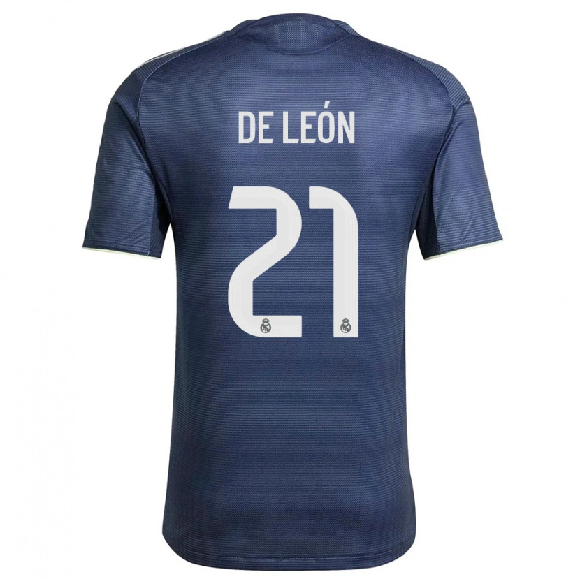 Danxen Hombre Camiseta Jeremy De León #21 Azul Marino Plata 2ª Equipación 2025/26 La Camisa México