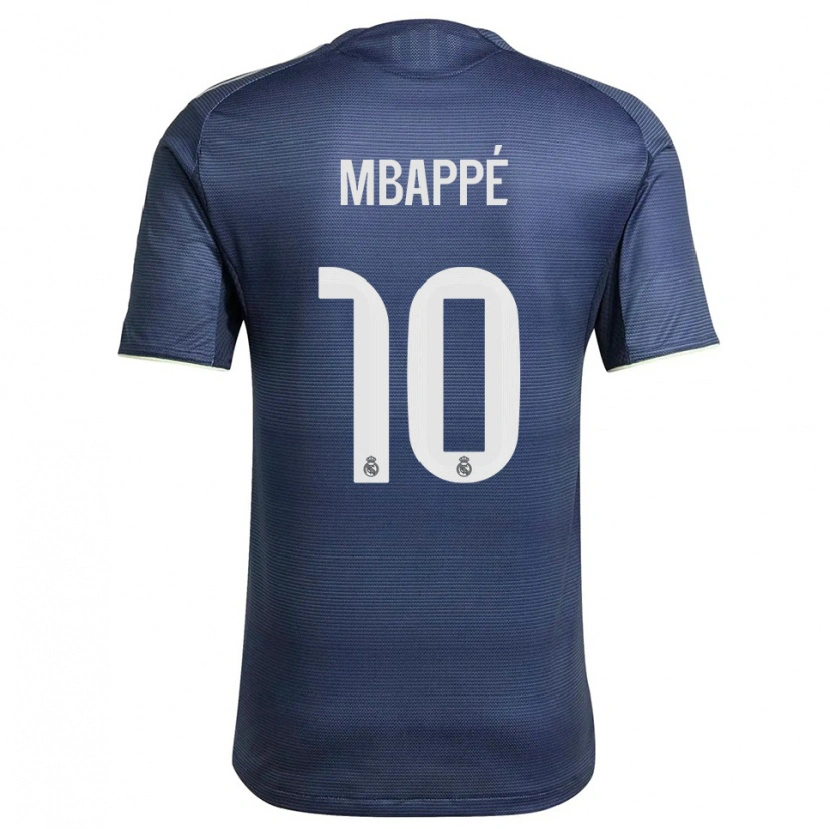 Danxen Hombre Camiseta Kylian Mbappé #10 Azul Marino Plata 2ª Equipación 2025/26 La Camisa México