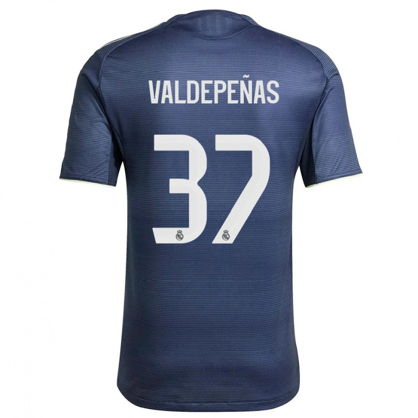 Danxen Hombre Camiseta Víctor Valdepeñas #37 Azul Marino Plata 2ª Equipación 2025/26 La Camisa México