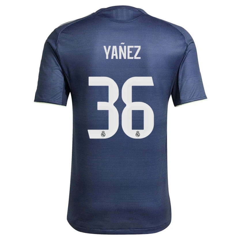 Danxen Hombre Camiseta Daniel Yáñez #36 Azul Marino Plata 2ª Equipación 2025/26 La Camisa México