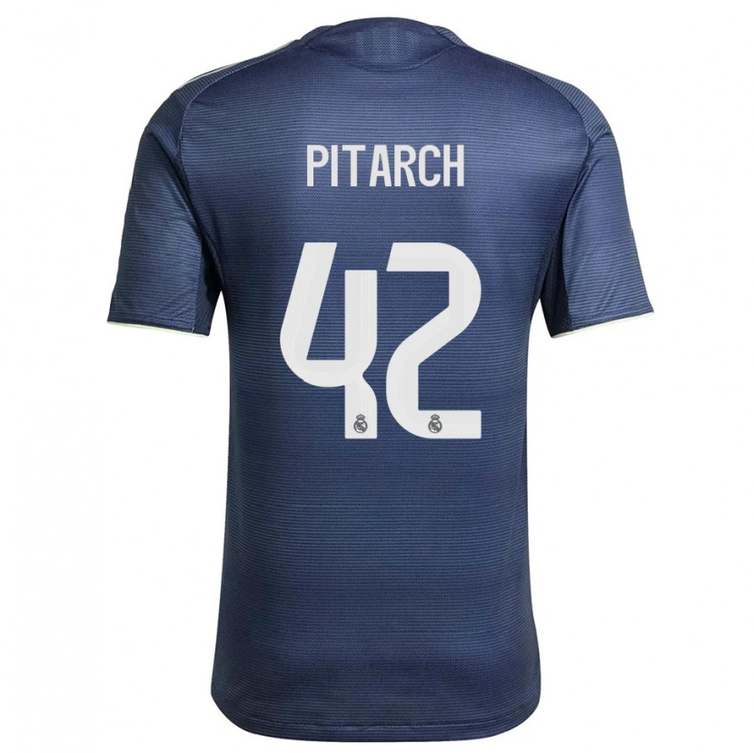 Danxen Hombre Camiseta Thiago Pitarch #42 Azul Marino Plata 2ª Equipación 2025/26 La Camisa México