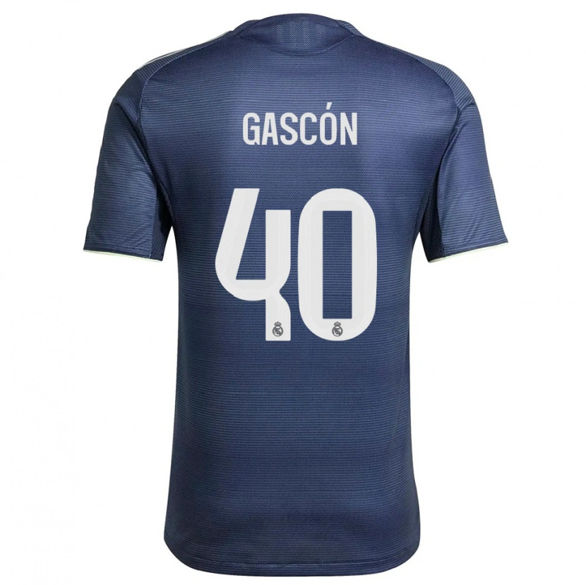 Danxen Hombre Camiseta Ignacio Gascón #40 Azul Marino Plata 2ª Equipación 2025/26 La Camisa México