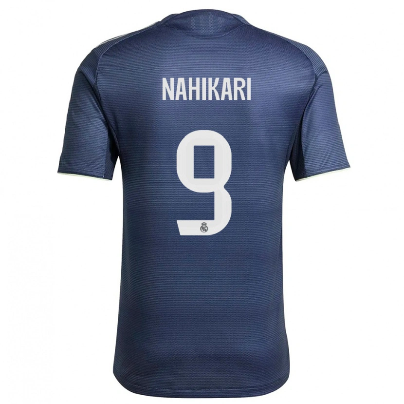 Danxen Hombre Camiseta Nahikari Garcia #9 Azul Marino Plata 2ª Equipación 2025/26 La Camisa México