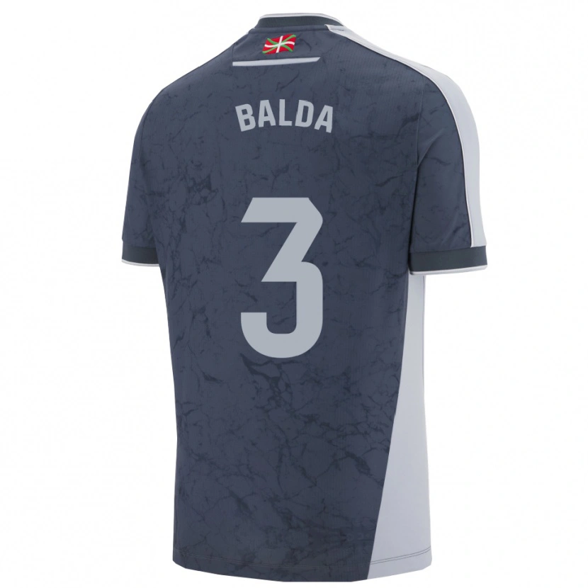 Danxen Hombre Camiseta Jon Balda #3 Azul Oscuro Blanco 2ª Equipación 2025/26 La Camisa México