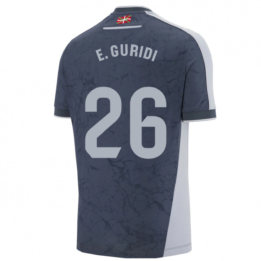 Danxen Hombre Camiseta Elene Guridi #26 Azul Oscuro Blanco 2ª Equipación 2025/26 La Camisa México