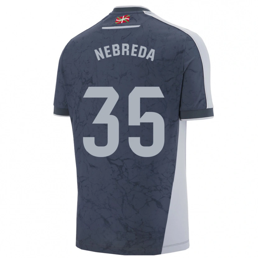 Danxen Hombre Camiseta Eloy Nebreda #35 Azul Oscuro Blanco 2ª Equipación 2025/26 La Camisa México