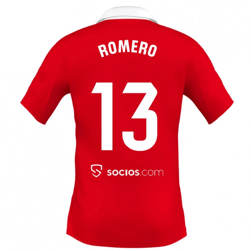 Danxen Hombre Camiseta Rafael Romero #13 Rojo Blanco Gris 2ª Equipación 2025/26 La Camisa México