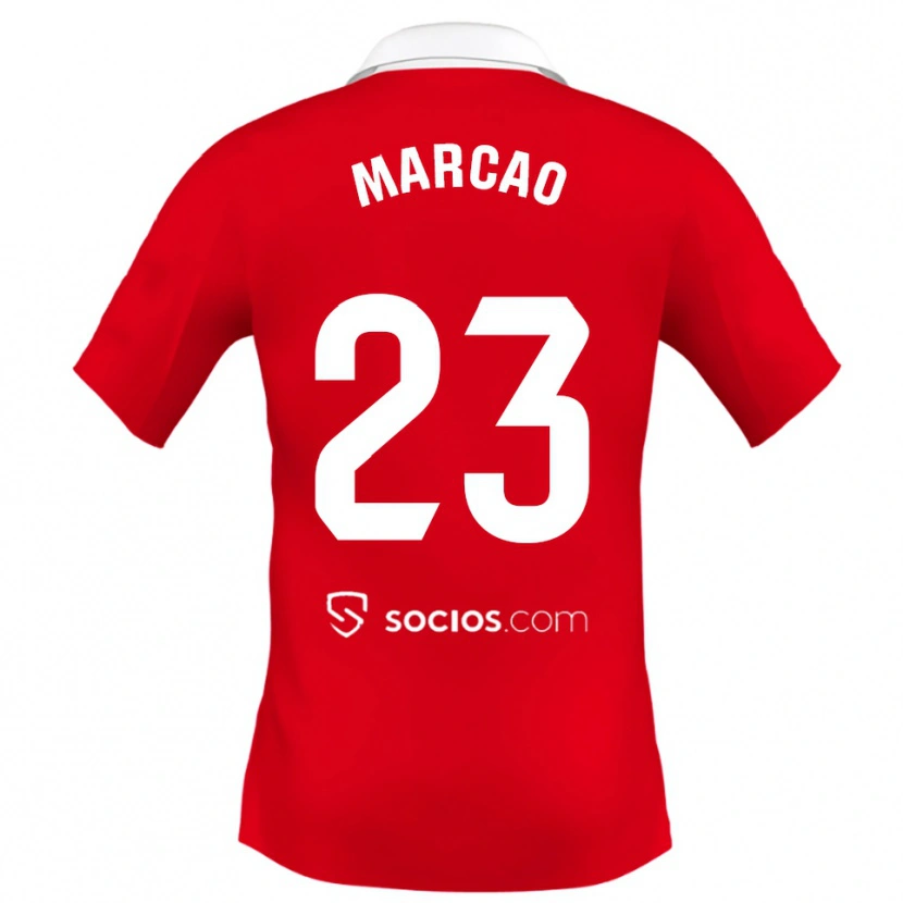 Danxen Hombre Camiseta Marcão #23 Rojo Blanco Gris 2ª Equipación 2025/26 La Camisa México