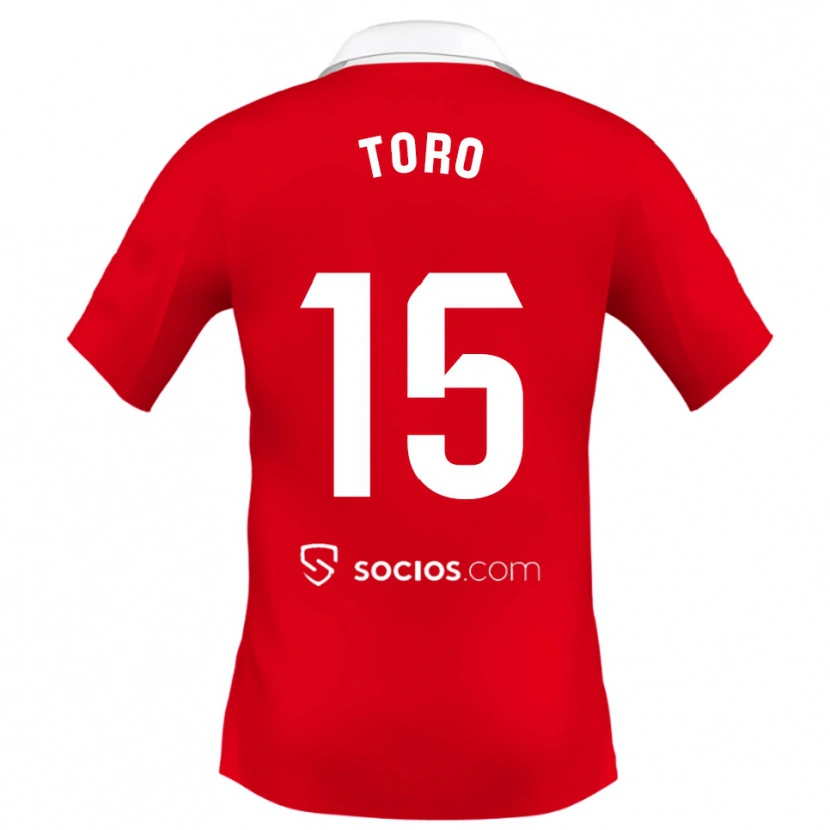 Danxen Hombre Camiseta Juanan Toro #15 Rojo Blanco Gris 2ª Equipación 2025/26 La Camisa México