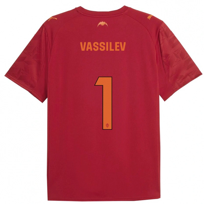Danxen Hombre Camiseta David Vassilev #1 Rojo Naranja 2ª Equipación 2025/26 La Camisa México