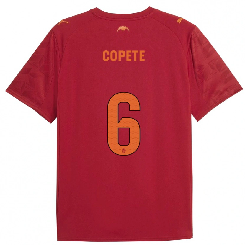 Danxen Hombre Camiseta José Copete #6 Rojo Naranja 2ª Equipación 2025/26 La Camisa México
