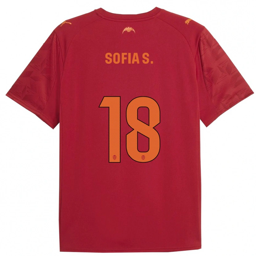 Danxen Hombre Camiseta Sofia Silva #18 Rojo Naranja 2ª Equipación 2025/26 La Camisa México