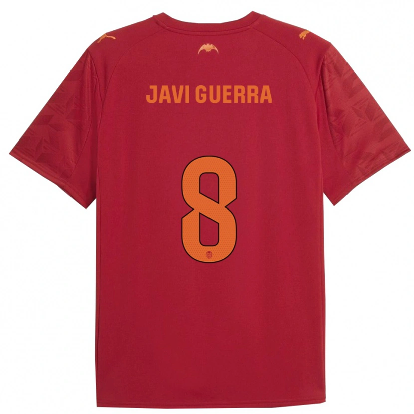 Danxen Hombre Camiseta Javi Guerra #8 Rojo Naranja 2ª Equipación 2025/26 La Camisa México