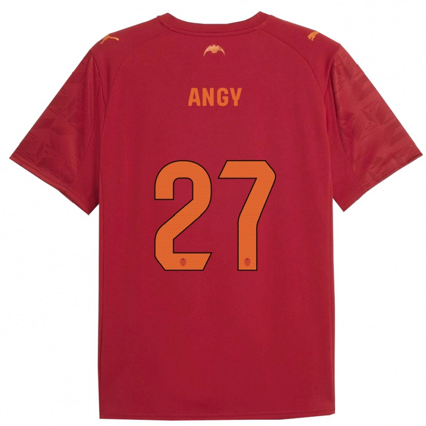 Danxen Hombre Camiseta Angy #27 Rojo Naranja 2ª Equipación 2025/26 La Camisa México
