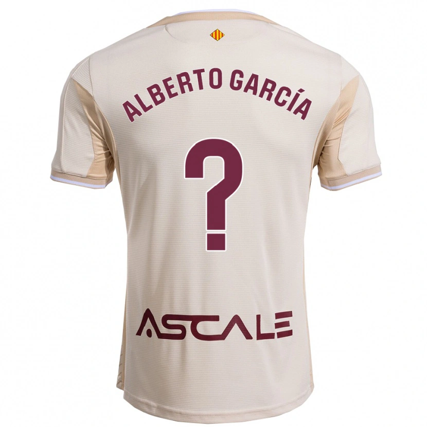 Danxen Hombre Camiseta Alberto García #0 Blanquecino Burdeos 2ª Equipación 2025/26 La Camisa México