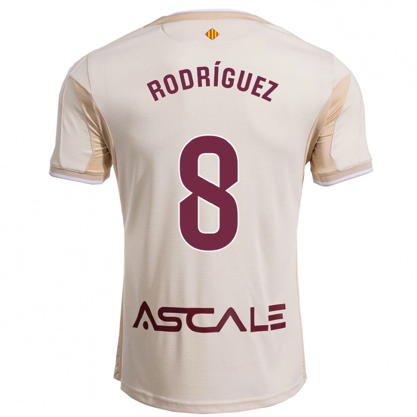 Danxen Hombre Camiseta Unai Rodríguez #8 Blanquecino Burdeos 2ª Equipación 2025/26 La Camisa México