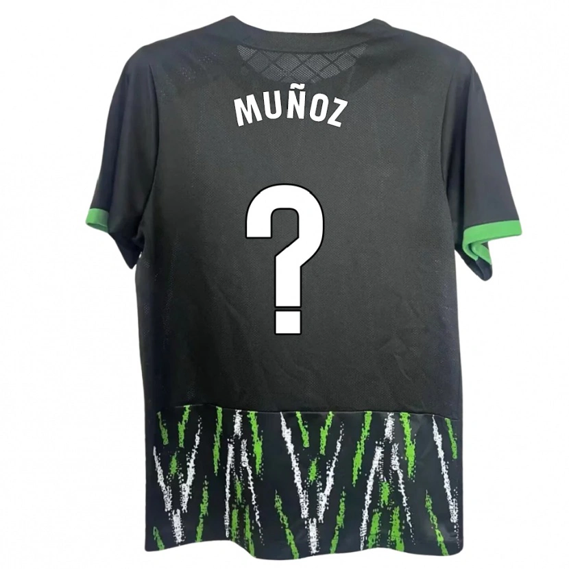 Danxen Hombre Camiseta Ismael Muñoz #0 Negro Verde 2ª Equipación 2025/26 La Camisa México