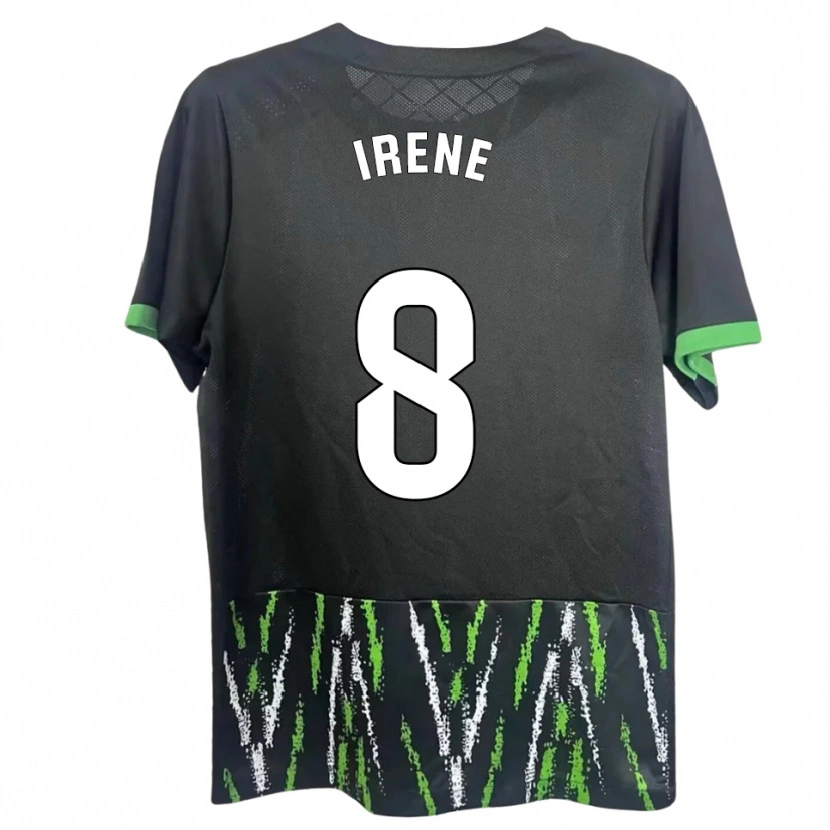 Danxen Hombre Camiseta Irene Ñiguez García #8 Negro Verde 2ª Equipación 2025/26 La Camisa México