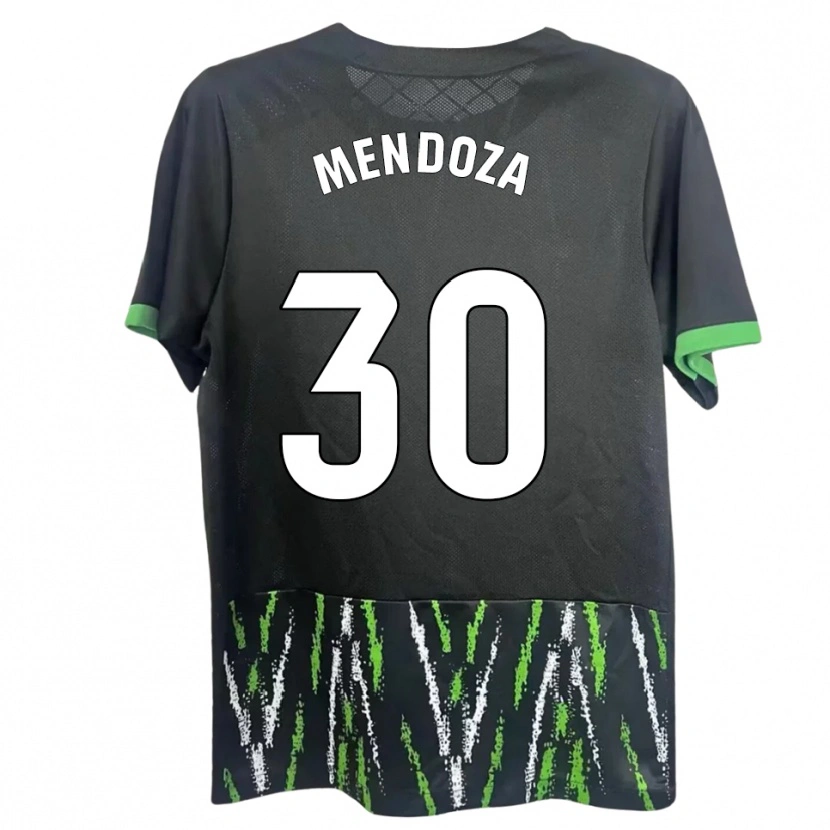 Danxen Hombre Camiseta Rodrigo Mendoza #30 Negro Verde 2ª Equipación 2025/26 La Camisa México