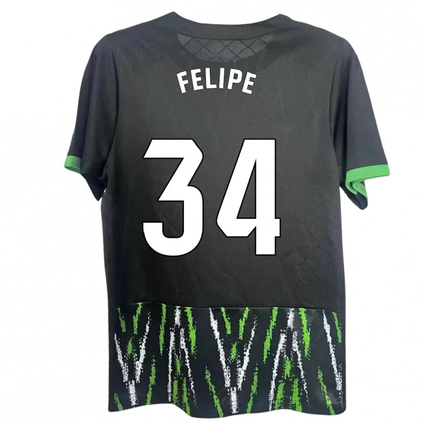 Danxen Hombre Camiseta Pablo Felipe #34 Negro Verde 2ª Equipación 2025/26 La Camisa México
