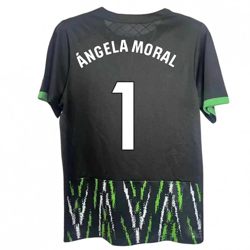 Danxen Hombre Camiseta Ángela Moral Ferrer #1 Negro Verde 2ª Equipación 2025/26 La Camisa México