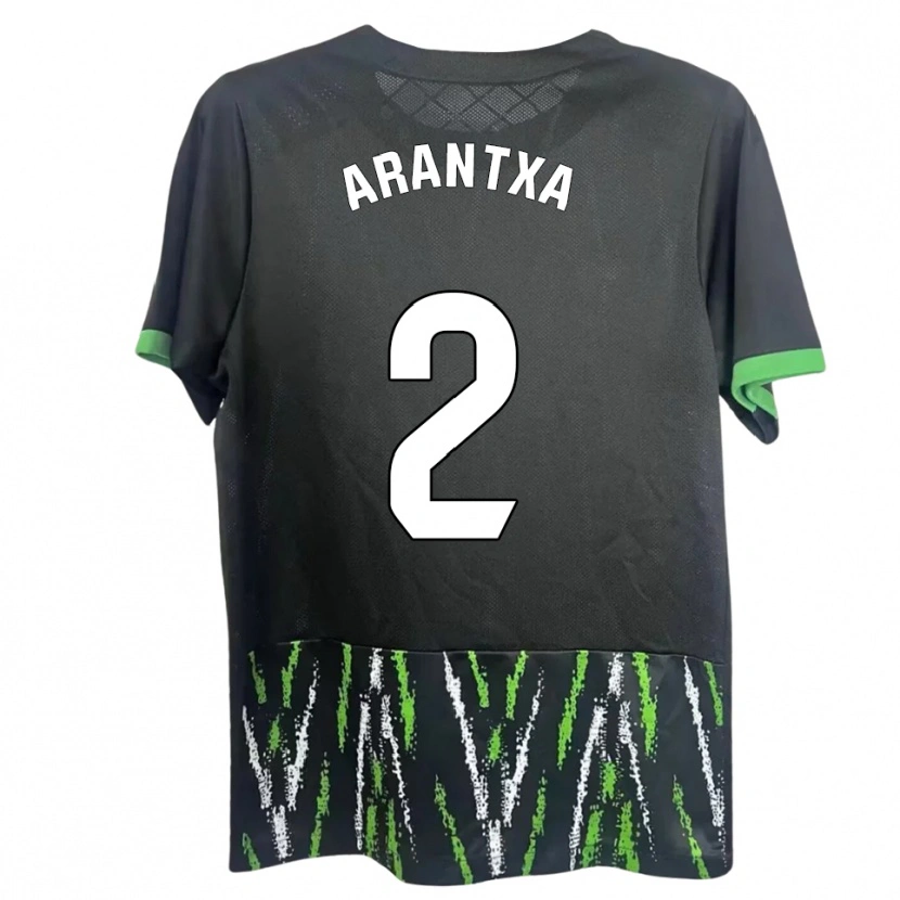 Danxen Hombre Camiseta Arantxa Perez Ochando #2 Negro Verde 2ª Equipación 2025/26 La Camisa México