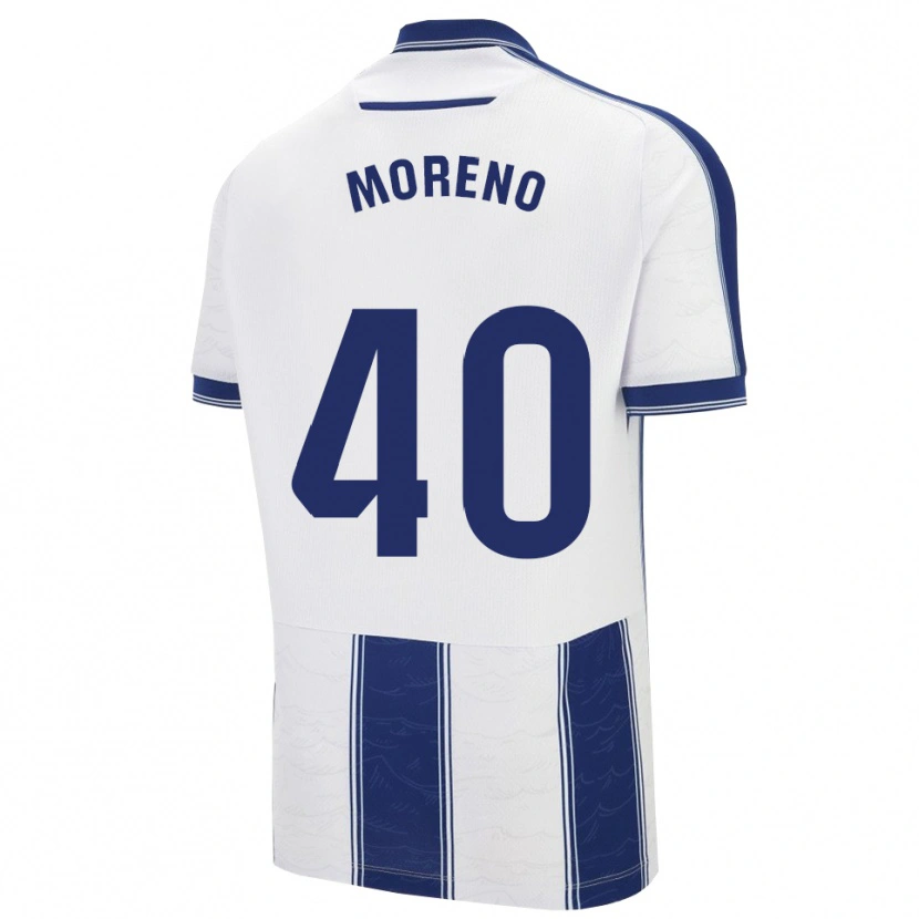 Danxen Hombre Camiseta Matías Moreno #40 Azul Marino Blanco 2ª Equipación 2025/26 La Camisa México