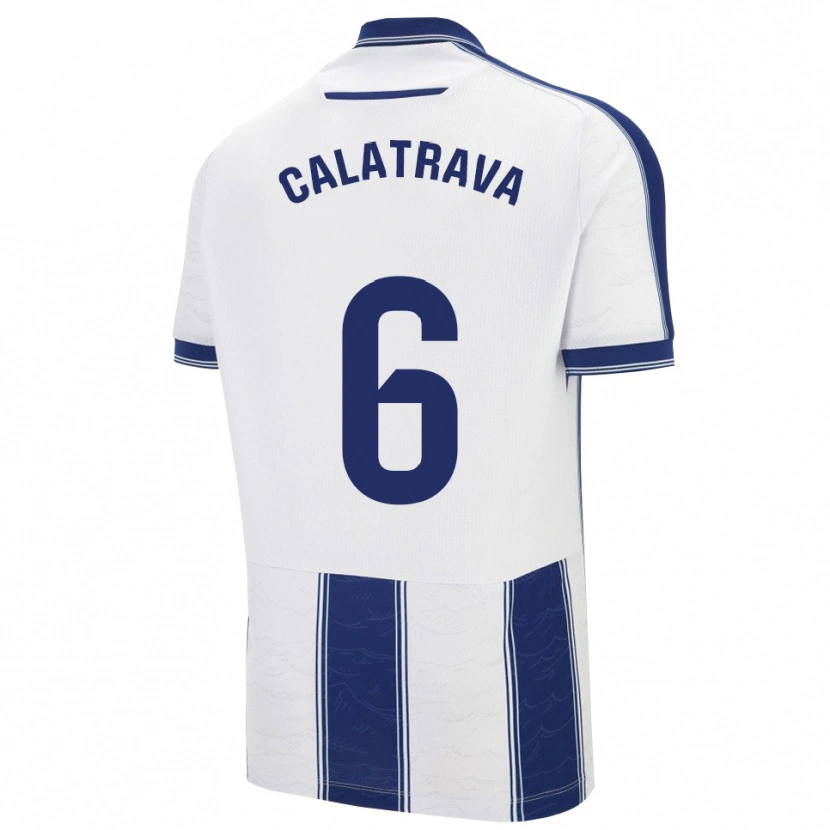 Danxen Hombre Camiseta Alberto Calatrava #6 Azul Marino Blanco 2ª Equipación 2025/26 La Camisa México