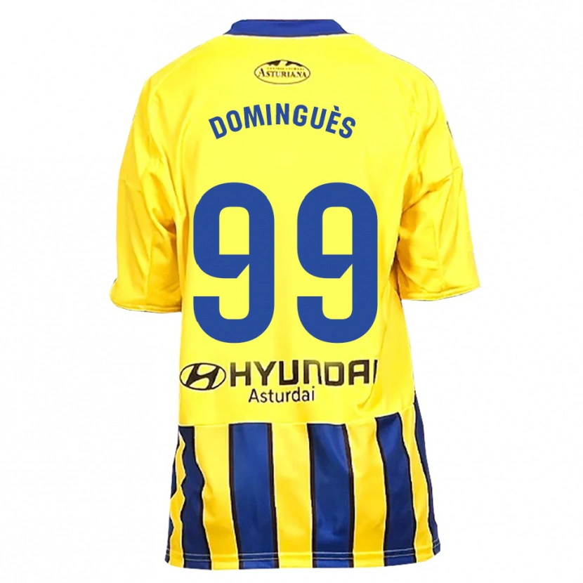 Danxen Hombre Camiseta Brandon Dominguès #99 Amarillo Azul 2ª Equipación 2025/26 La Camisa México