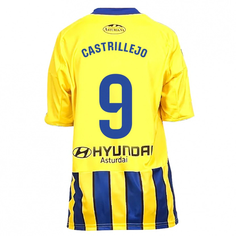 Danxen Hombre Camiseta Guillermo Castrillejo #9 Amarillo Azul 2ª Equipación 2025/26 La Camisa México
