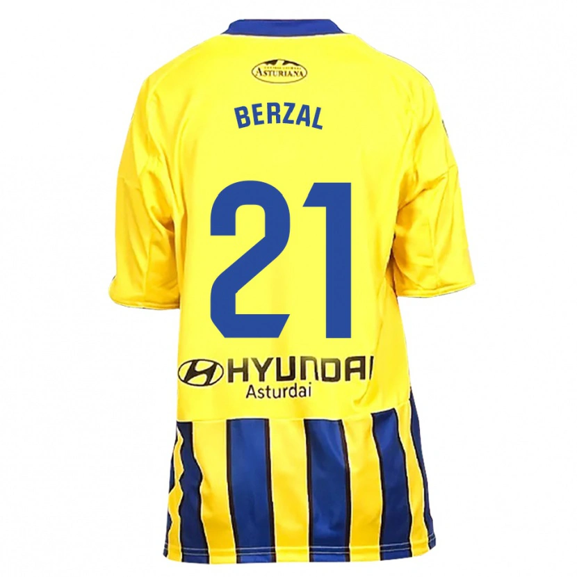 Danxen Hombre Camiseta Guille Berzal #21 Amarillo Azul 2ª Equipación 2025/26 La Camisa México