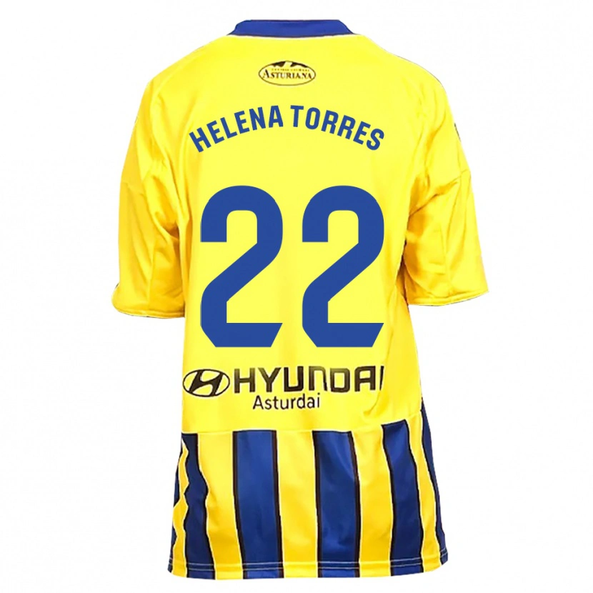 Danxen Hombre Camiseta Helena Torres Maiquez #22 Amarillo Azul 2ª Equipación 2025/26 La Camisa México