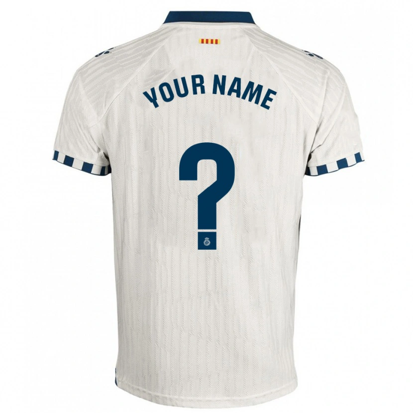 Danxen Hombre Camiseta Su Nombre #0 Blanco Azul 2ª Equipación 2025/26 La Camisa México