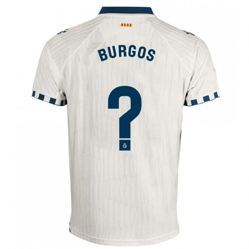 Danxen Hombre Camiseta Hugo Burgos #0 Blanco Azul 2ª Equipación 2025/26 La Camisa México