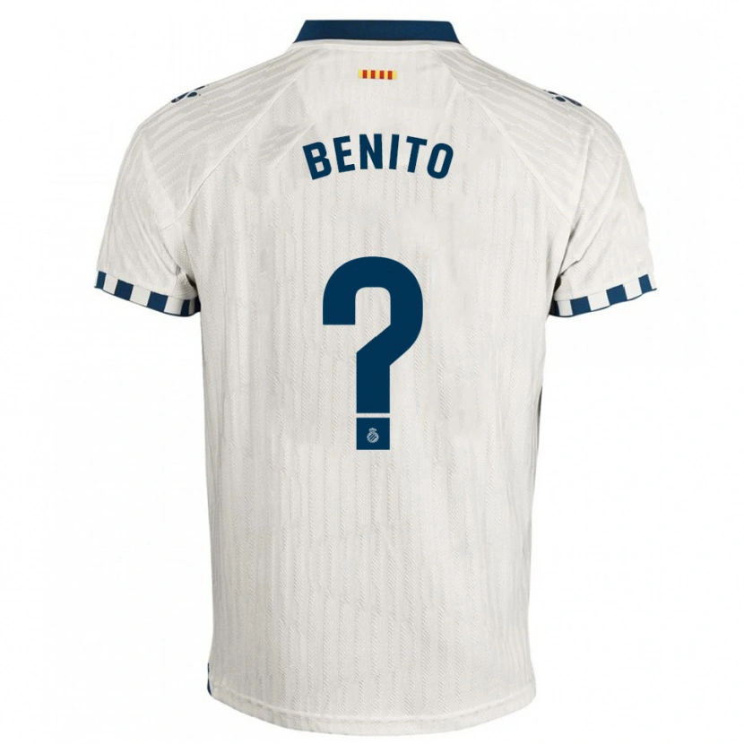 Danxen Hombre Camiseta Adrià Benito #0 Blanco Azul 2ª Equipación 2025/26 La Camisa México
