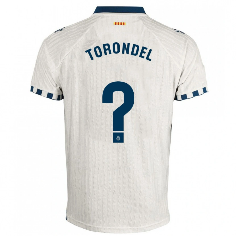 Danxen Hombre Camiseta Aitor Torondel #0 Blanco Azul 2ª Equipación 2025/26 La Camisa México