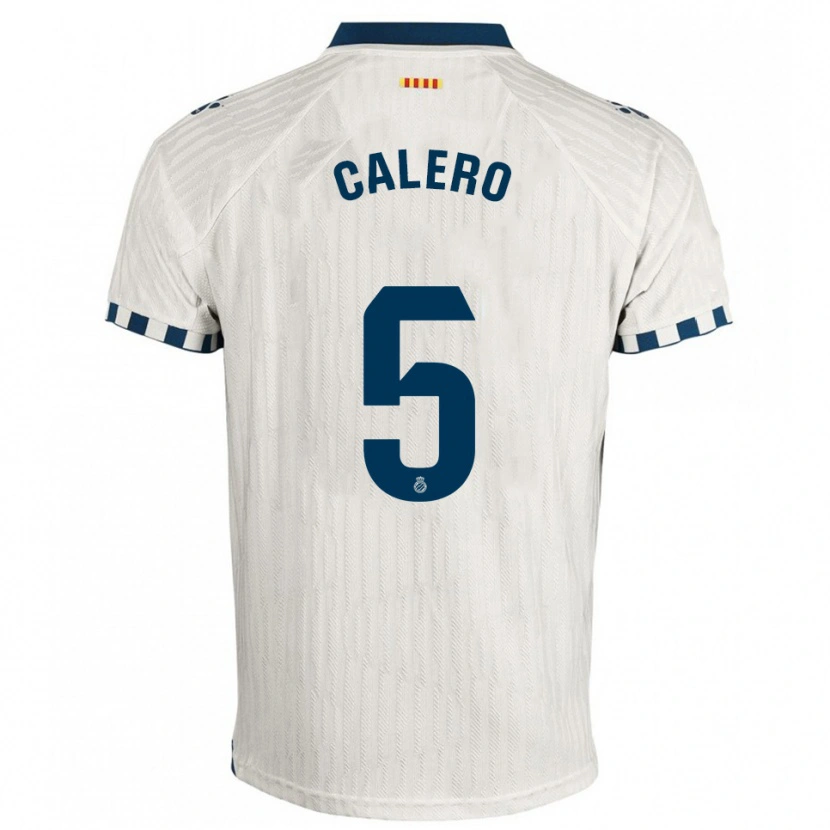 Danxen Hombre Camiseta Fernando Calero #5 Blanco Azul 2ª Equipación 2025/26 La Camisa México