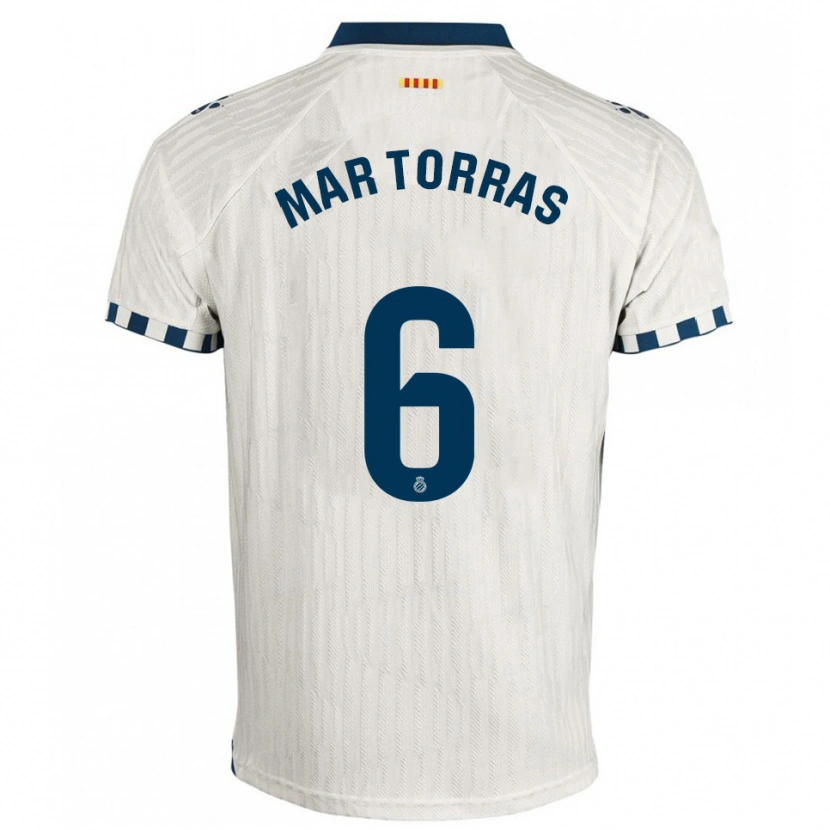 Danxen Hombre Camiseta Mar Torrás De Fortuny #6 Blanco Azul 2ª Equipación 2025/26 La Camisa México