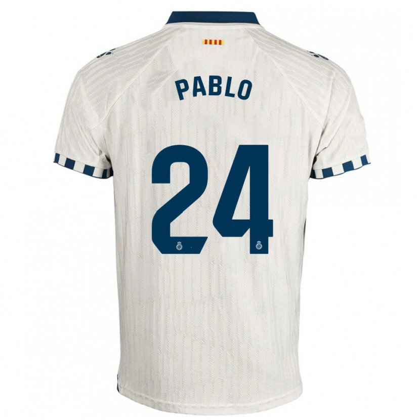 Danxen Hombre Camiseta Pablo Ramón #24 Blanco Azul 2ª Equipación 2025/26 La Camisa México