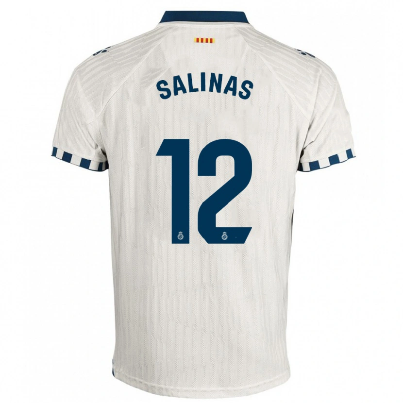 Danxen Hombre Camiseta José Salinas #12 Blanco Azul 2ª Equipación 2025/26 La Camisa México