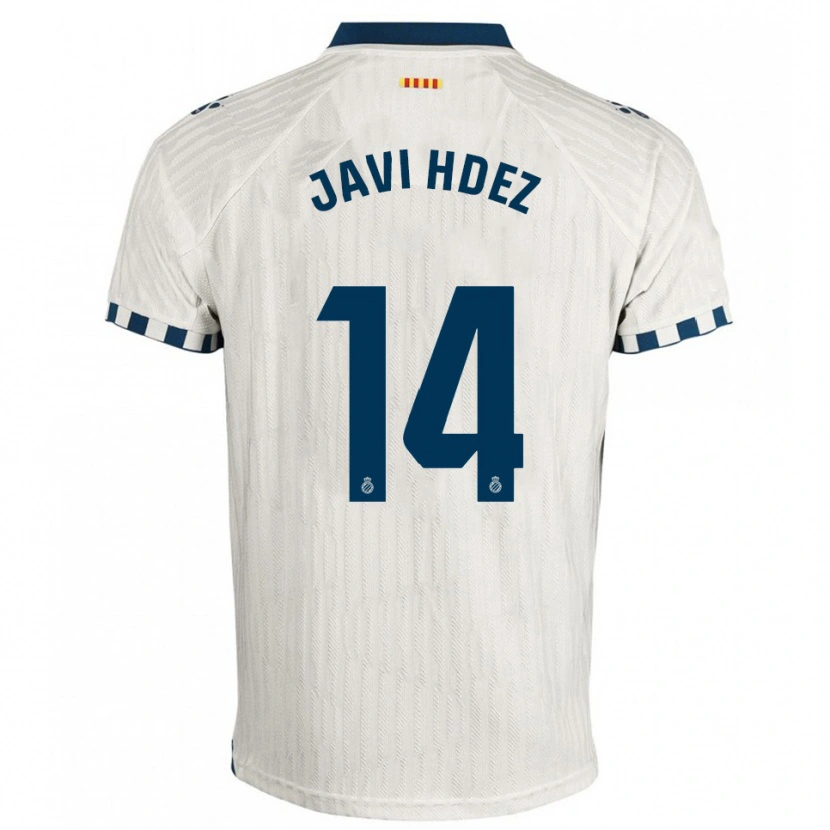 Danxen Hombre Camiseta Javi Hernández #14 Blanco Azul 2ª Equipación 2025/26 La Camisa México