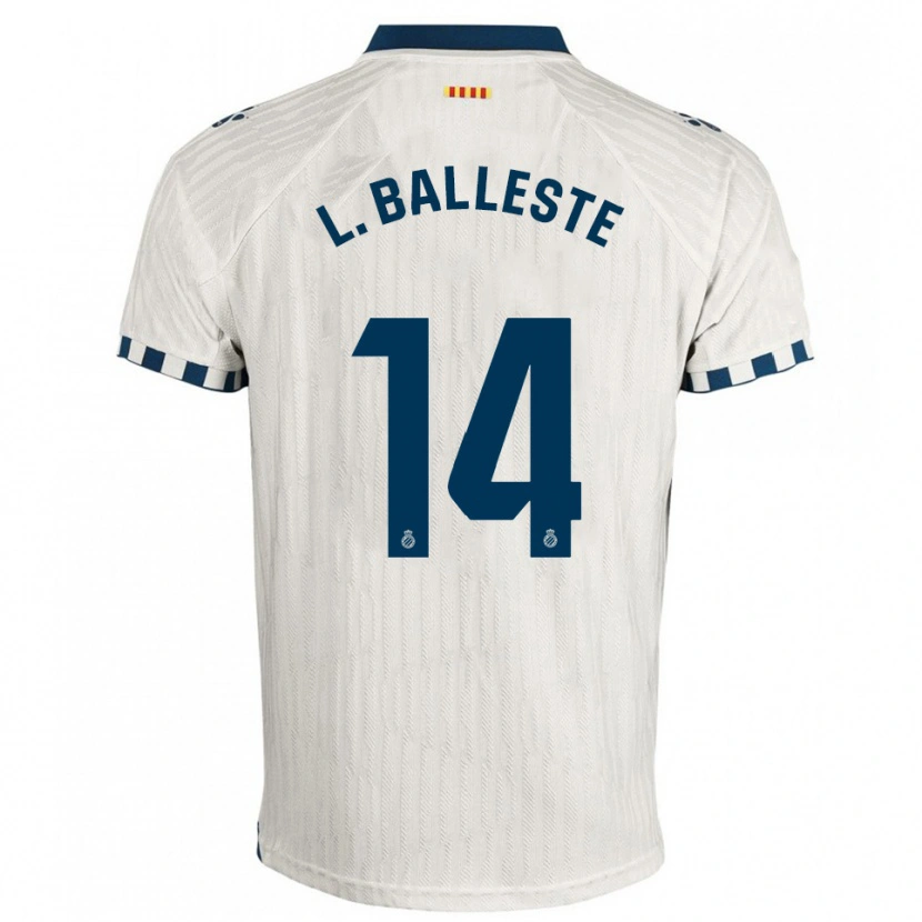 Danxen Hombre Camiseta Laia Balleste Sciora #14 Blanco Azul 2ª Equipación 2025/26 La Camisa México