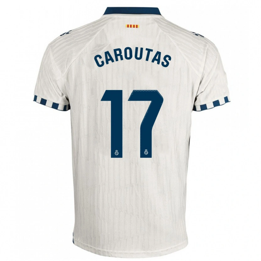 Danxen Hombre Camiseta Tim Caroutas #17 Blanco Azul 2ª Equipación 2025/26 La Camisa México