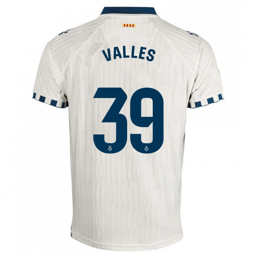 Danxen Hombre Camiseta Gastón Valles #39 Blanco Azul 2ª Equipación 2025/26 La Camisa México