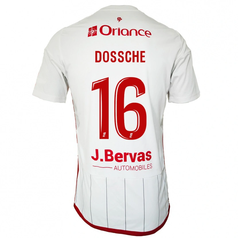 Danxen Hombre Camiseta Marvin Dossche #16 Blanco Rojo 2ª Equipación 2025/26 La Camisa México