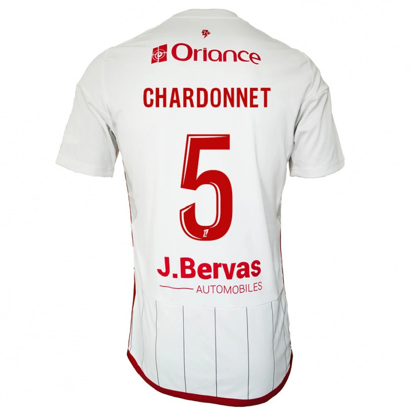 Danxen Hombre Camiseta Brendan Chardonnet #5 Blanco Rojo 2ª Equipación 2025/26 La Camisa México