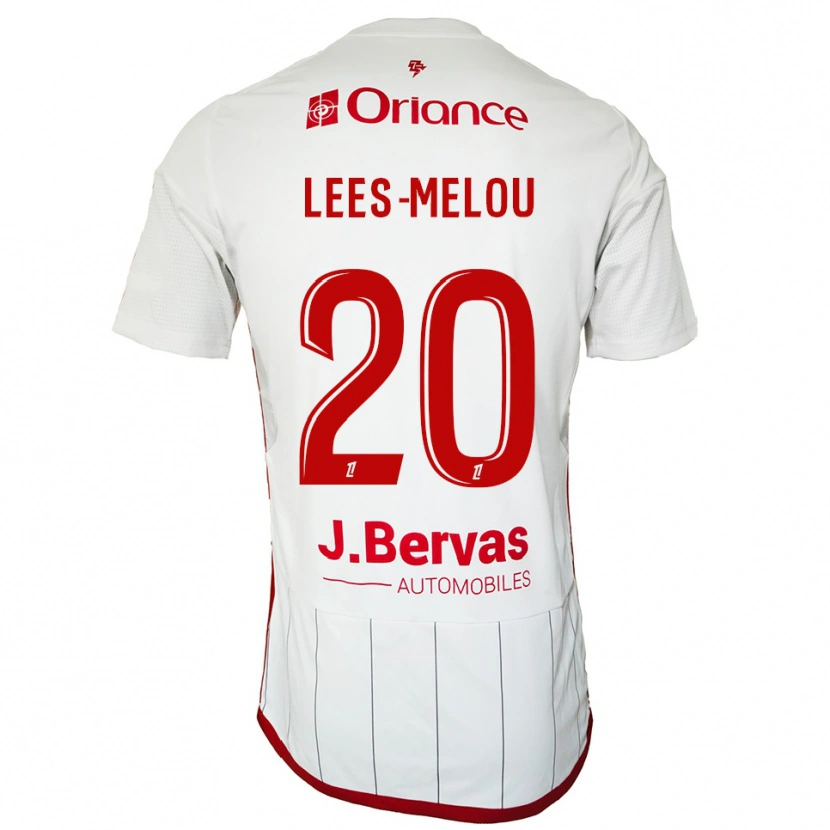 Danxen Hombre Camiseta Pierre Lees-Melou #20 Blanco Rojo 2ª Equipación 2025/26 La Camisa México