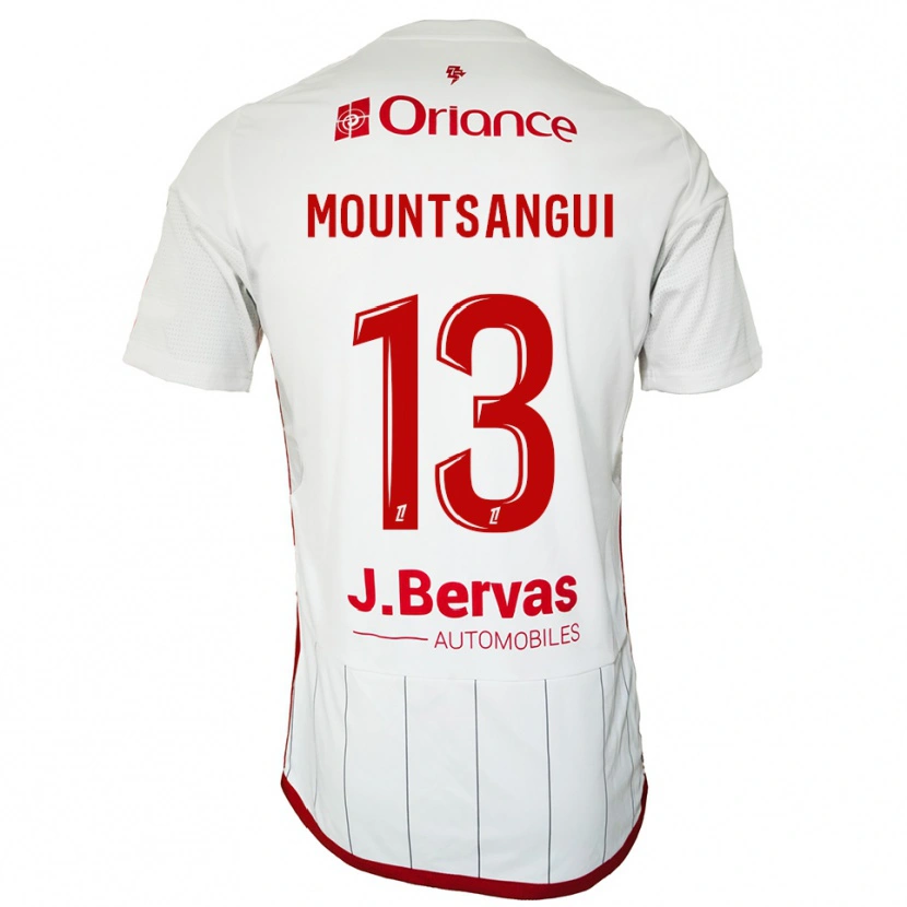 Danxen Hombre Camiseta Warren Mountsangui #13 Blanco Rojo 2ª Equipación 2025/26 La Camisa México