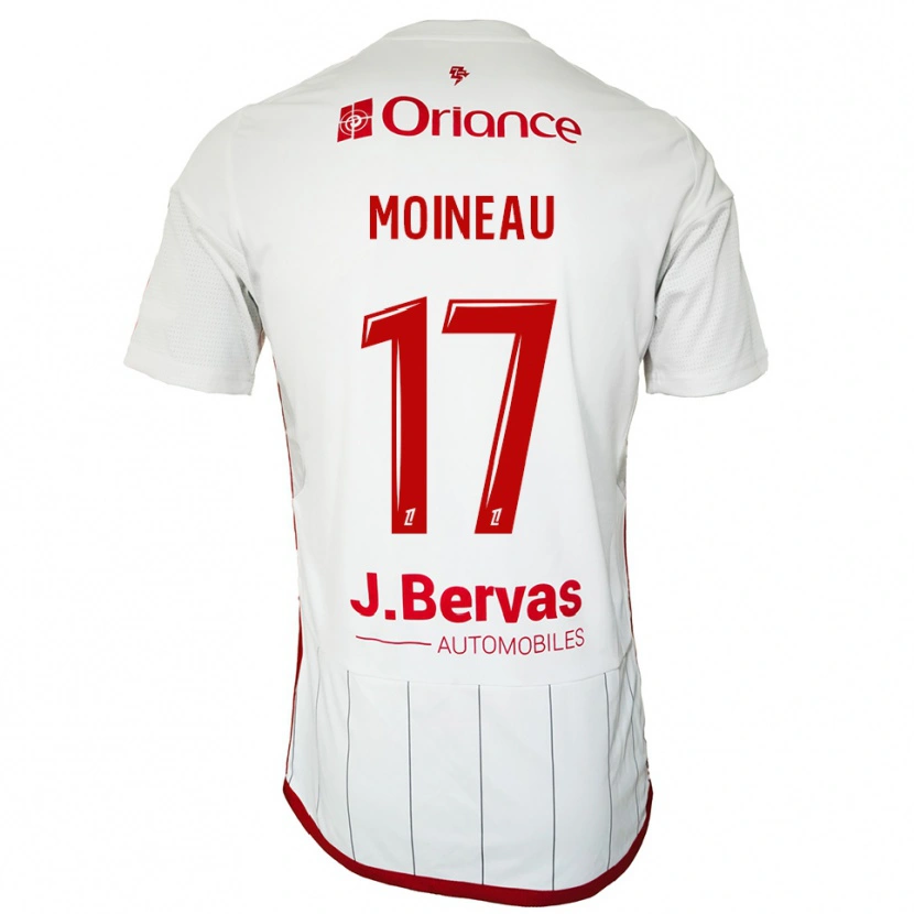 Danxen Hombre Camiseta Nathan Moineau #17 Blanco Rojo 2ª Equipación 2025/26 La Camisa México