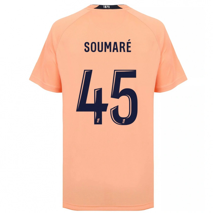 Danxen Hombre Camiseta Issa Soumaré #45 Naranja Azul Marino 2ª Equipación 2025/26 La Camisa México